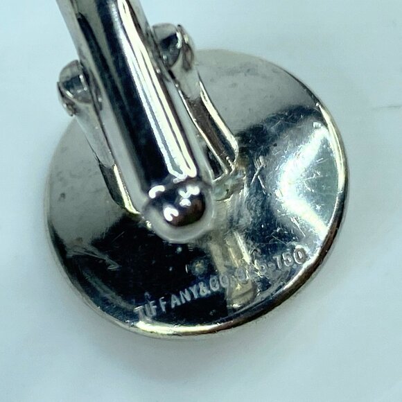 Vintage Tiffany & Co. Cufflinks Gold K18YG x Sterling Silver Button motif SS119 - Picture 7 of 7